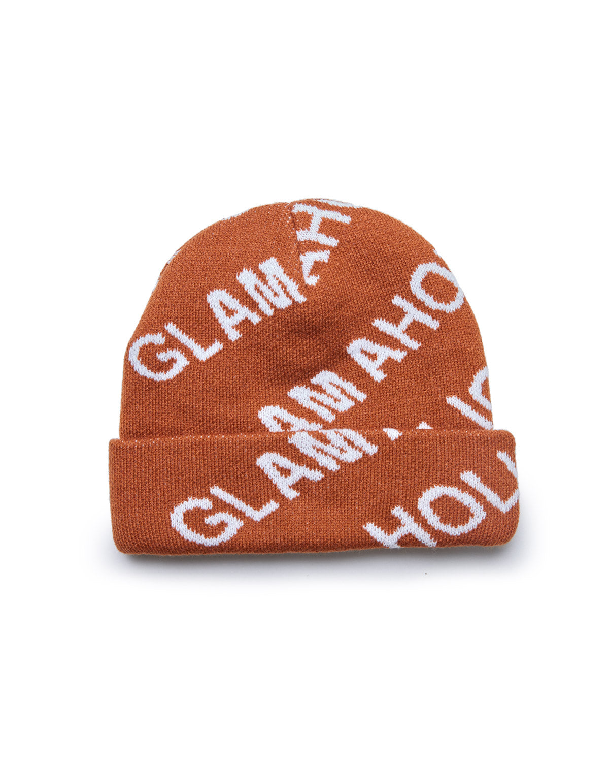 MONOGRAM BEANIE - Brown Knit Winter Hat for Men & Women - Soft & Warm Unisex Beanie for Cold Weather, Outdoor Activities, and Casual Style
