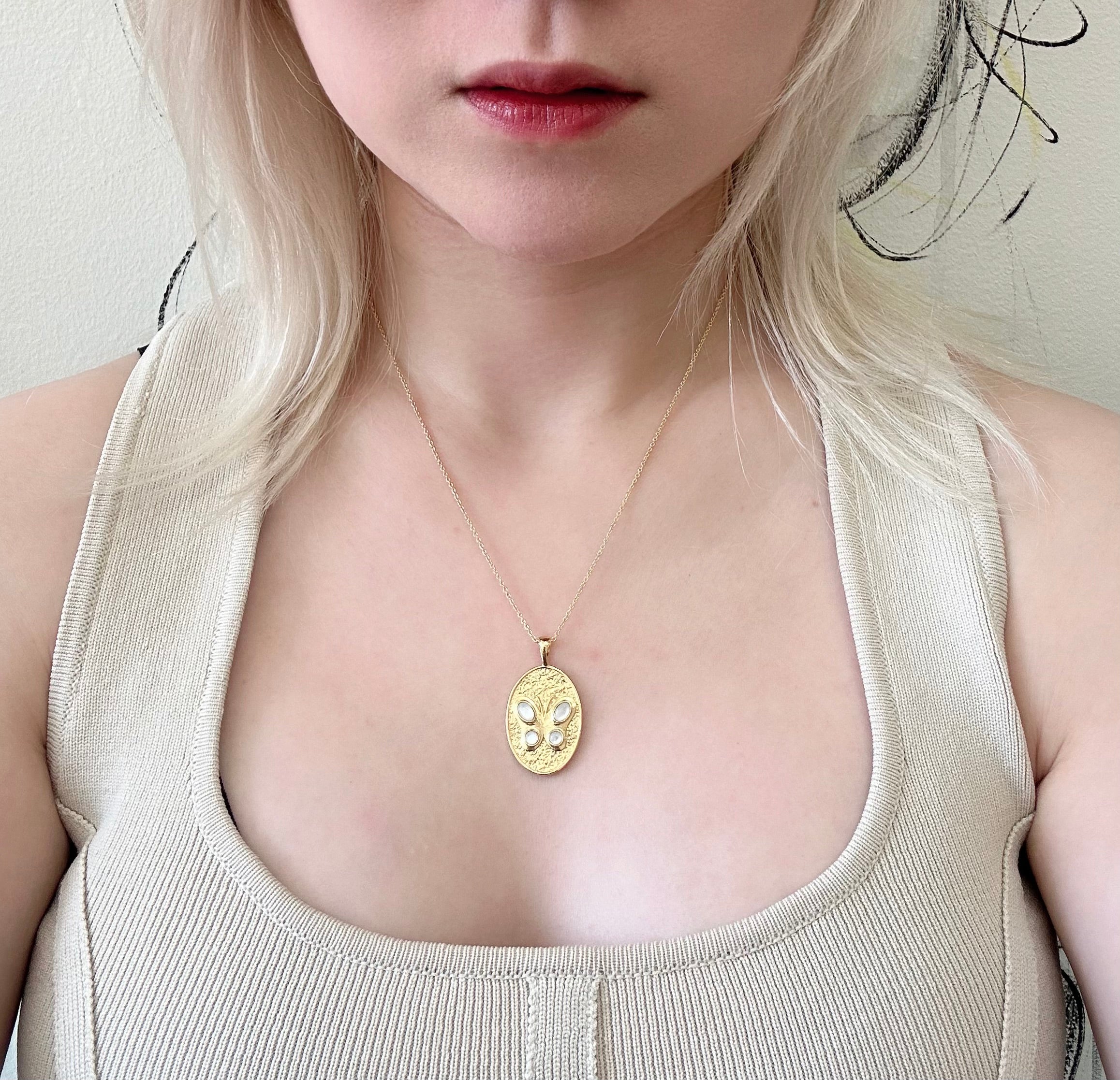 Amare Wear Butterfly Amulet Necklace - Elegant Jewelry for Women, Perfect Gift for Birthday, Anniversary & Special Occasions | Ideal for Everyday Wear, Parties & Romantic Dates