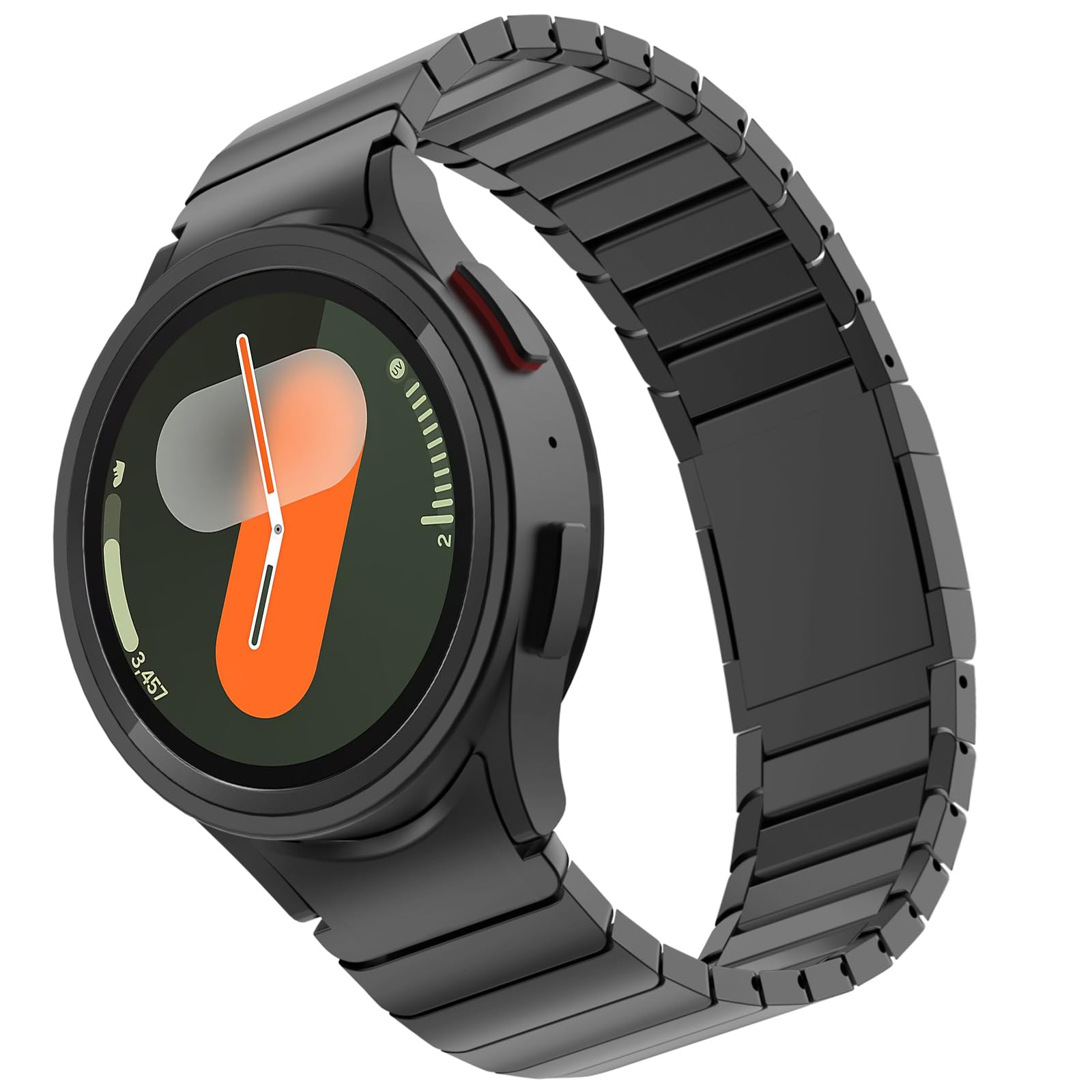 Fullife Compatible with Samsung Galaxy Watch 6 Classic Band 47mm, Galaxy Watch 5 Pro/6/5/4 & Watch 4 Classic Stainless Steel Metal Strap with Magnetic Clasp - No Gap Design for Men, Perfect for Workout, Office & Daily Wear