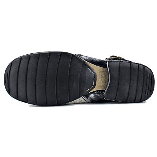 OSSTONE Men's Fashion Leather Chukka Boots with Zipper - Casual Motorcycle Shoes OS-5008-1-ABNH - Perfect for Riding, Daily Wear & Outdoor Activities