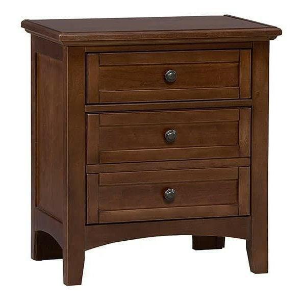 Bonanza Cherry Wood Nightstand BB28 226 - Classic Bedside Table with Storage Drawer for Bedroom, Living Room, or Office