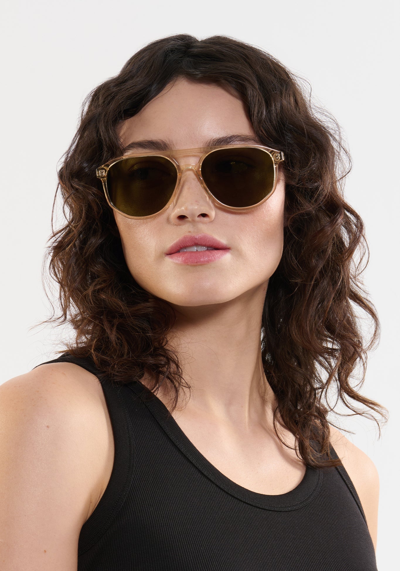 BRANDO Polarized Sunglasses for Men & Women - UV Protection, Stylish Champagne & Iberia Frames - Perfect for Driving, Beach, and Outdoor Activities