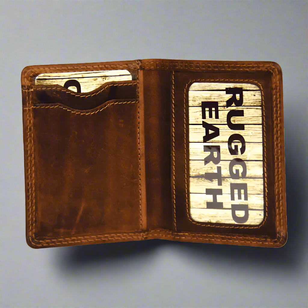 Durable Slim RFID Blocking Leather Wallet for Men - Compact Credit Card Holder with ID Window - Perfect for Travel, Business & Everyday Use