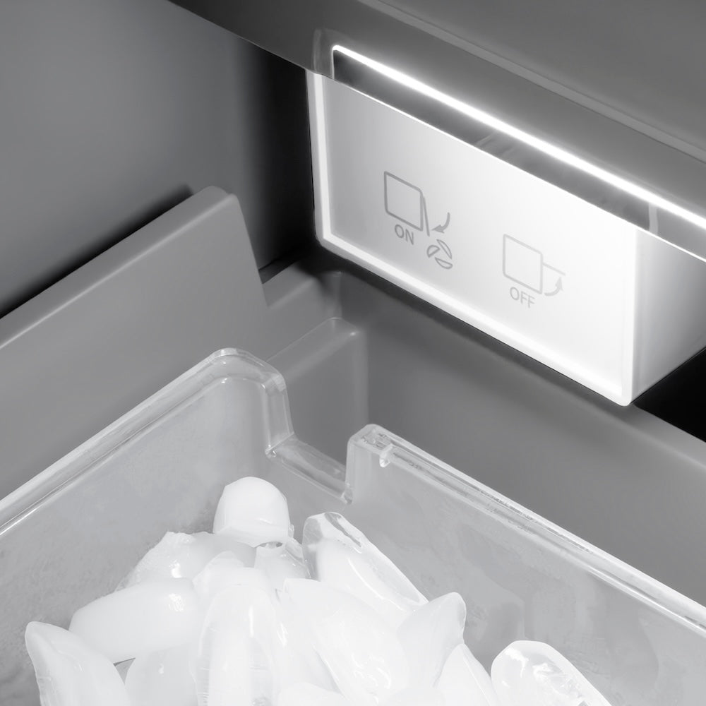 ZLINE Autograph Edition 18 Inch 8.6 Cu Ft Right Hinge Stainless Steel Column Freezer with Graphite Gray Interior & Matte Black Accents - Perfect for Home Bars, Basements & Commercial Kitchens (RCFVRZ 30418 MB)