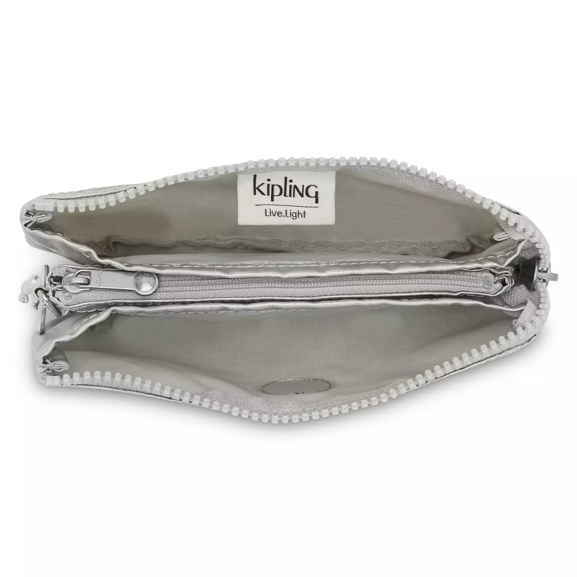 Kipling Creativity Large Metallic Pouch - Stylish Shiny Crossbody Bag for Women | Perfect for Travel, Work & Everyday Use