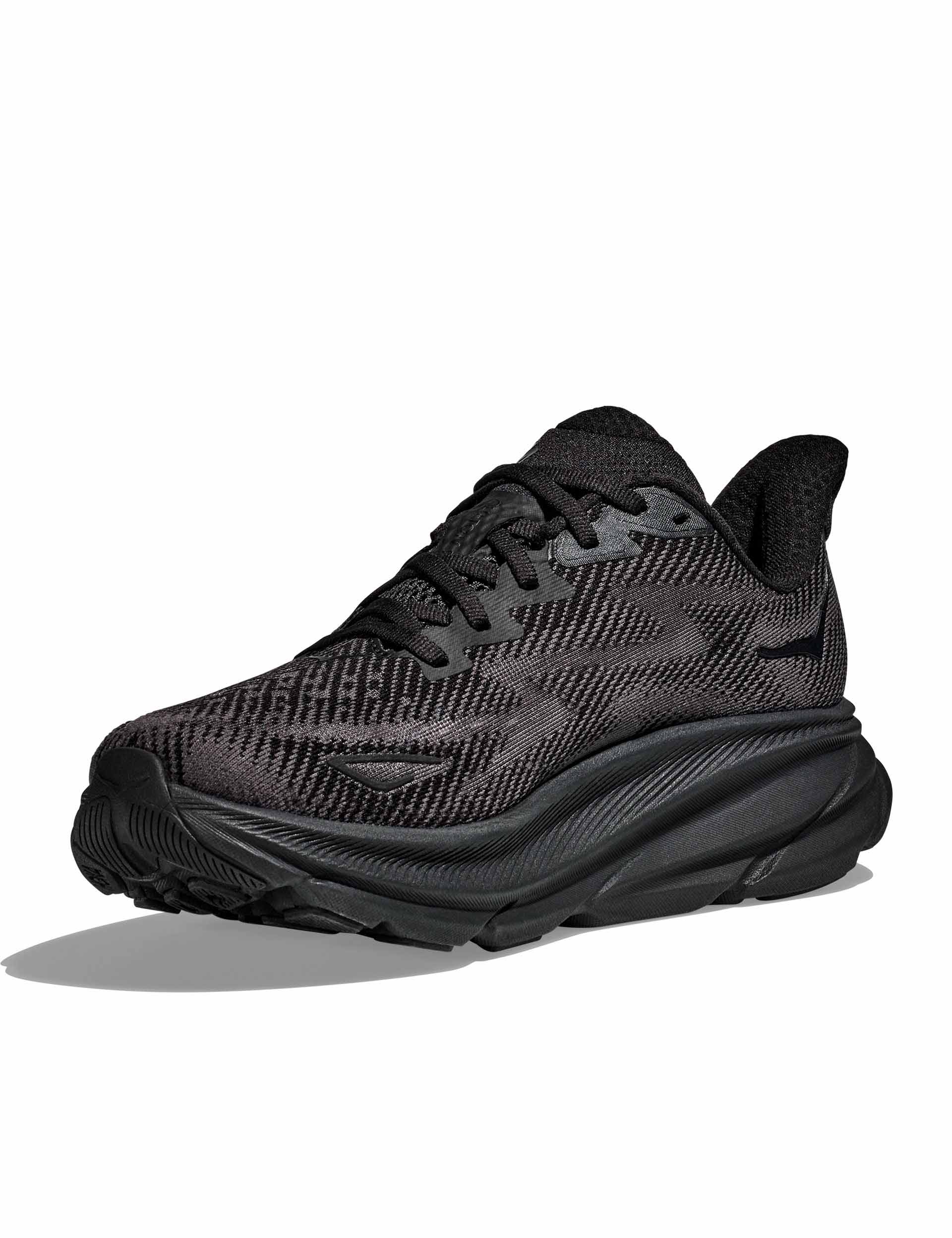Brooks Men's Clifton 9 Running Shoes - Black | Lightweight Cushioned Road Running Sneakers for Men | Perfect for Marathon Training, Jogging & Daily Wear