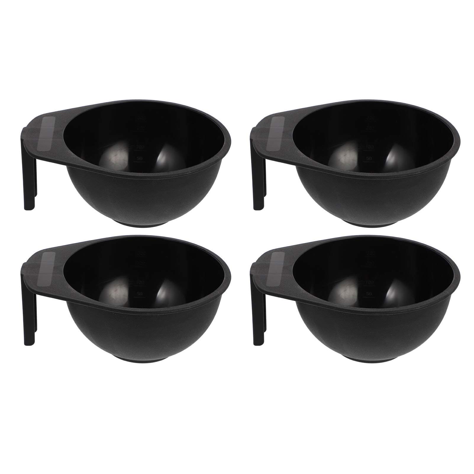 FRCOLOR 4PCS Plastic Hair Color Mixing Bowls - Professional Hair Dye Tint Bowls for DIY, Salon & Barber Use - Perfect for At-Home Hair Coloring & Professional Styling