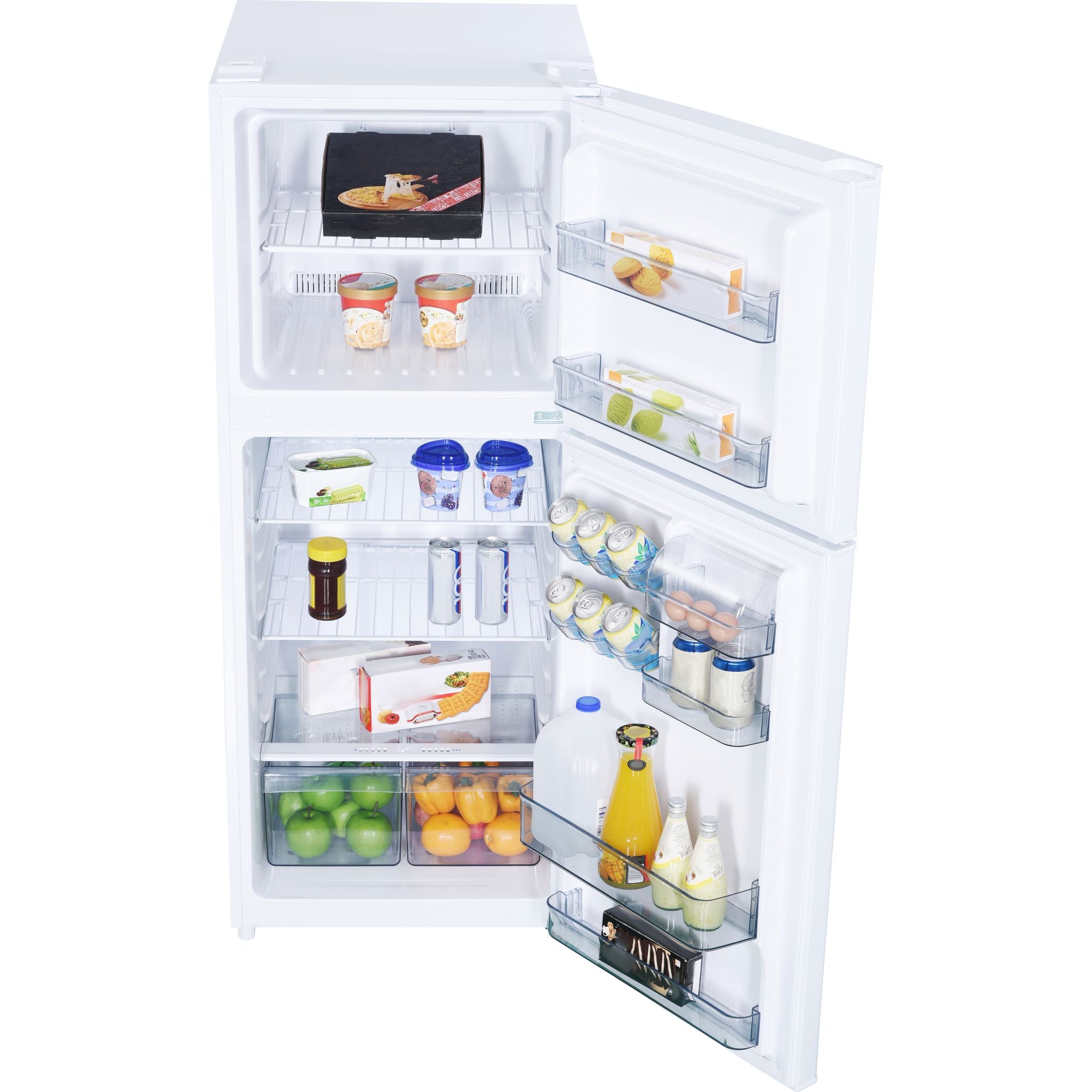 Danby Compact Fridge (DFF116B2WDBR) - 4.4 Cu Ft Mini Refrigerator with Freezer, Energy Star Certified, White - Perfect for Dorm, Office, Bedroom or Small Spaces