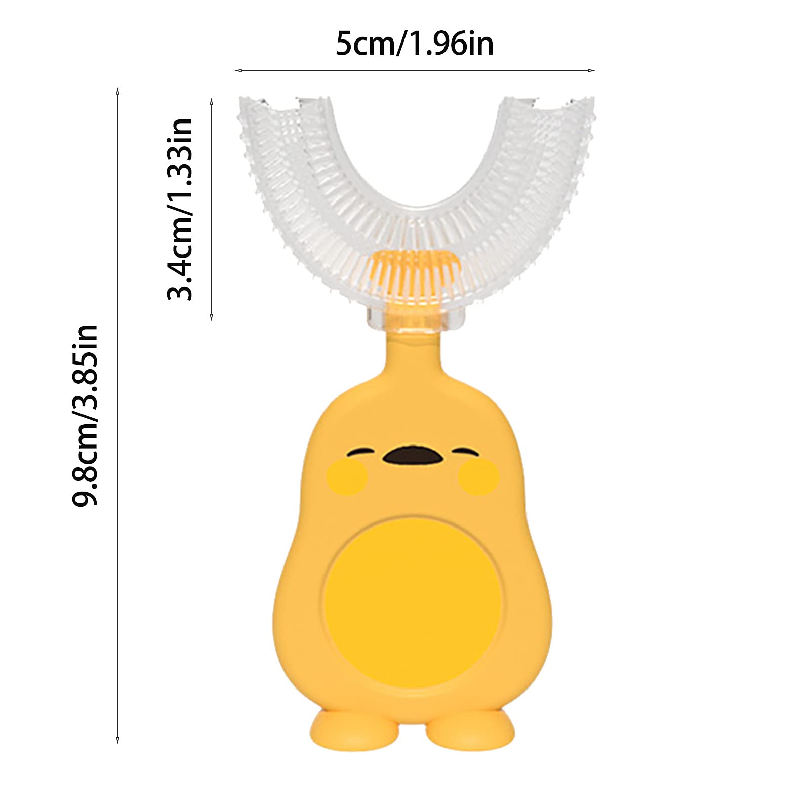 360 Kids U-Shaped Toothbrush for Ages 2-12 - Soft Silicone Training Toothbrush with Food-Grade Bristles - Perfect for Toddler & Children's Oral Care - Ideal for Home, Travel & School Use
