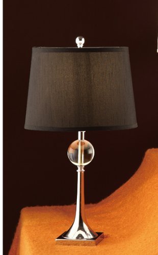 Poundex PDEX-F5324 Set of 2 Modern Table Lamps with Black Fabric Shades & Brass Base - Perfect for Bedroom Nightstands, Living Room End Tables, and Office Desks
