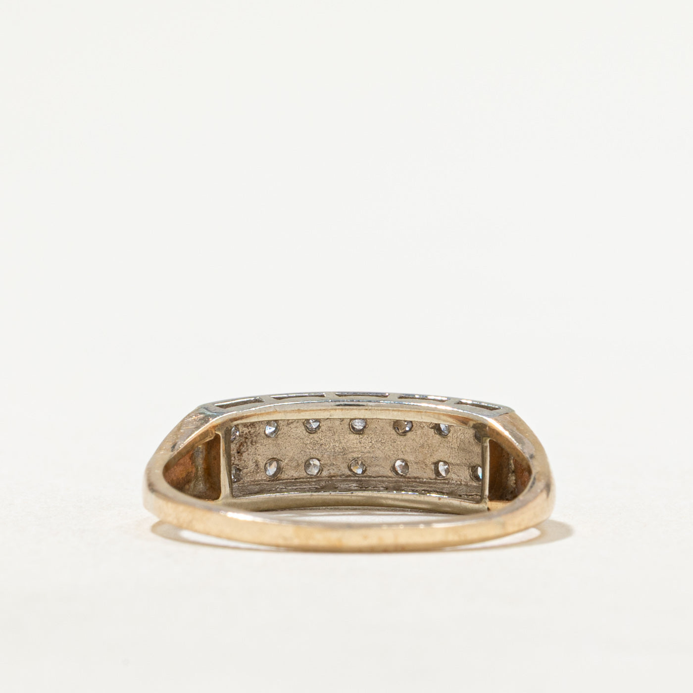 0.21ctw Double Row Diamond Ring - Size 6.5 | Elegant Wedding Band, Anniversary Gift & Everyday Jewelry for Women