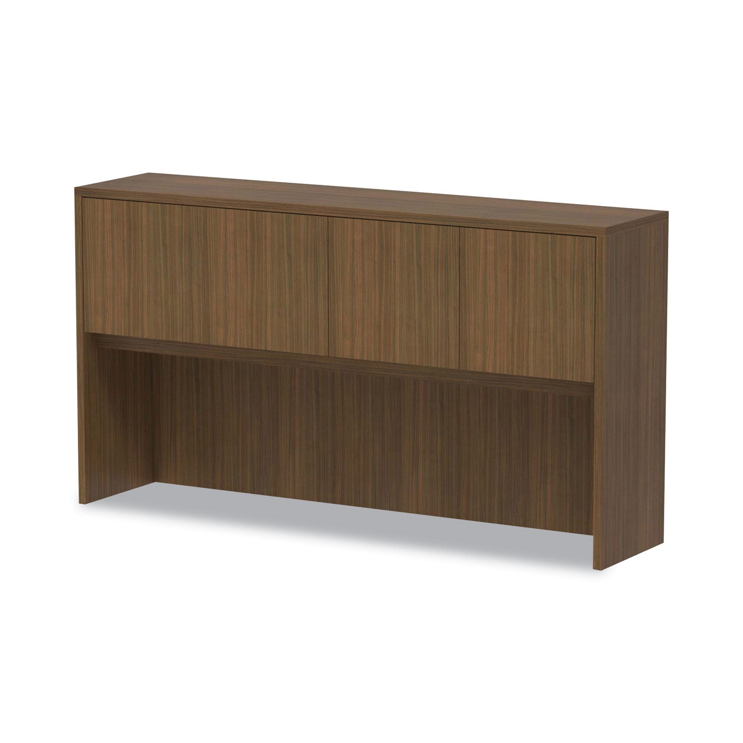 Alera Valencia Series Hutch with Doors - 4 Compartments Modern Walnut Office Storage Cabinet (64.75