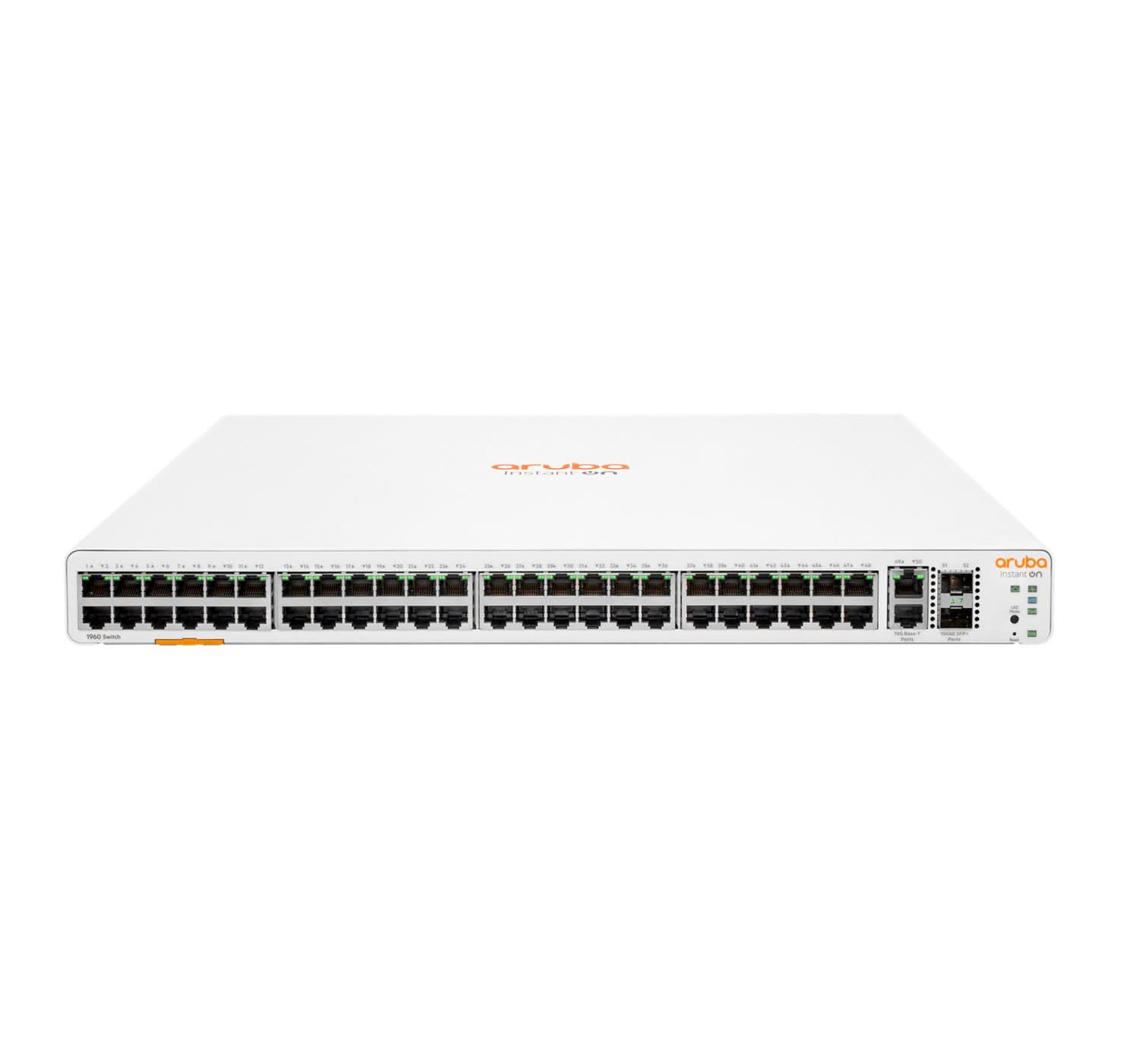 Aruba Instant On 1960 48-Port Gigabit Ethernet Switch | 48G 2XGT 2SFP+ Managed L2+ Network Switch | 1U Rackmount for Small Business & Office Networks | High-Speed 10/100/1000 Mbps Connectivity for Reliable Performance