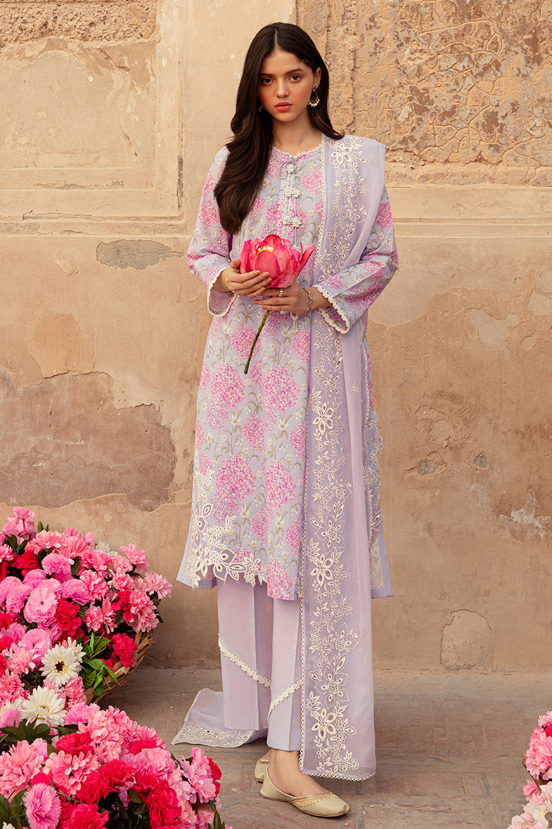 LILAC DREAM 3-Piece Lawn Printed Suit for Women | Floral Printed Cotton Outfit | Perfect for Summer Parties, Weddings & Casual Wear