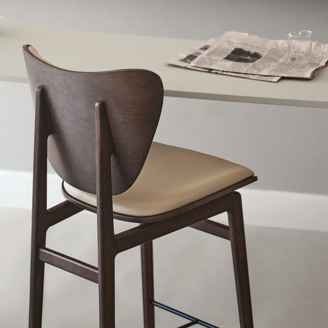 Stylish Upholstered Elephant Bar Chair - Comfortable Counter Height Stool for Kitchen Island, Breakfast Nook & Home Bar Decor