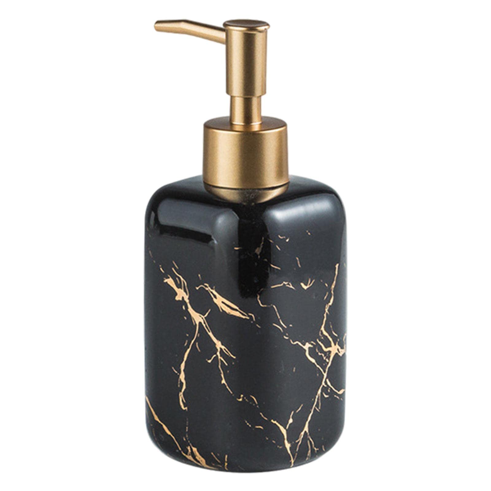 Premium Black Marble Texture Soap Dispenser Pump Bottle - Elegant Lotion Dispenser for Hotel, Kitchen, Restroom & Bathroom Decor | Perfect for Home, Office and Commercial Use