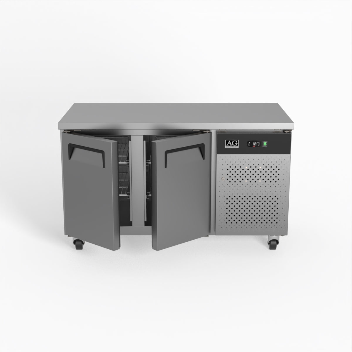 Commercial Refrigerator 2 Door Under Counter Fridge - 700mm Depth GNX2100TN for Restaurants, Bars, and Commercial Kitchens