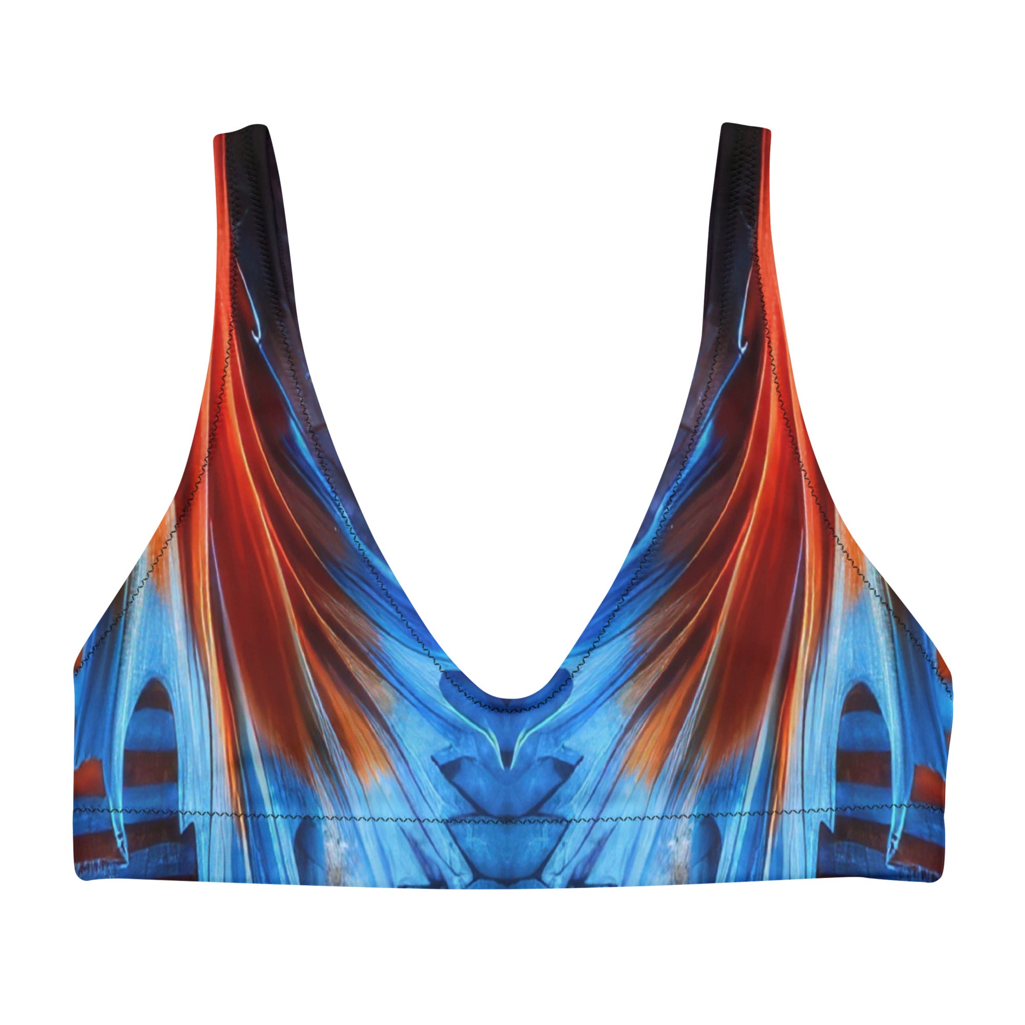 Eco-Friendly Dragon Print Bikini Top - Sustainable Swimwear for Women - Perfect for Beach, Pool, and Summer Vacations