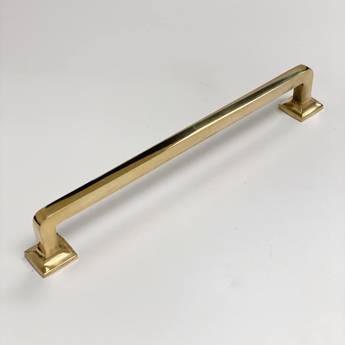 Solid Brass Unlacquered Polished Cabinet Knobs - 8 Inch Round Drawer Pulls - Premium Hardware for Kitchen Cabinets, Dressers & Furniture - Perfect for Modern & Vintage Home Decor