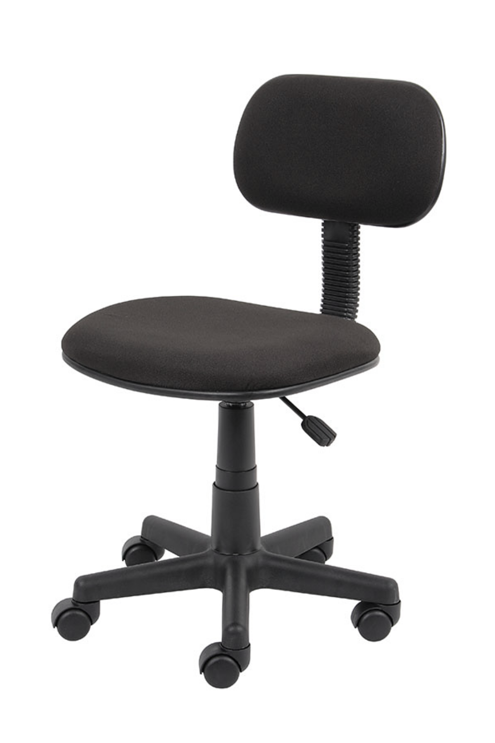 Boss Black Fabric Office Steno Chair B205 - Ergonomic Desk Chair for Home & Office Workspaces - Perfect for Typing, Writing & Long Work Sessions
