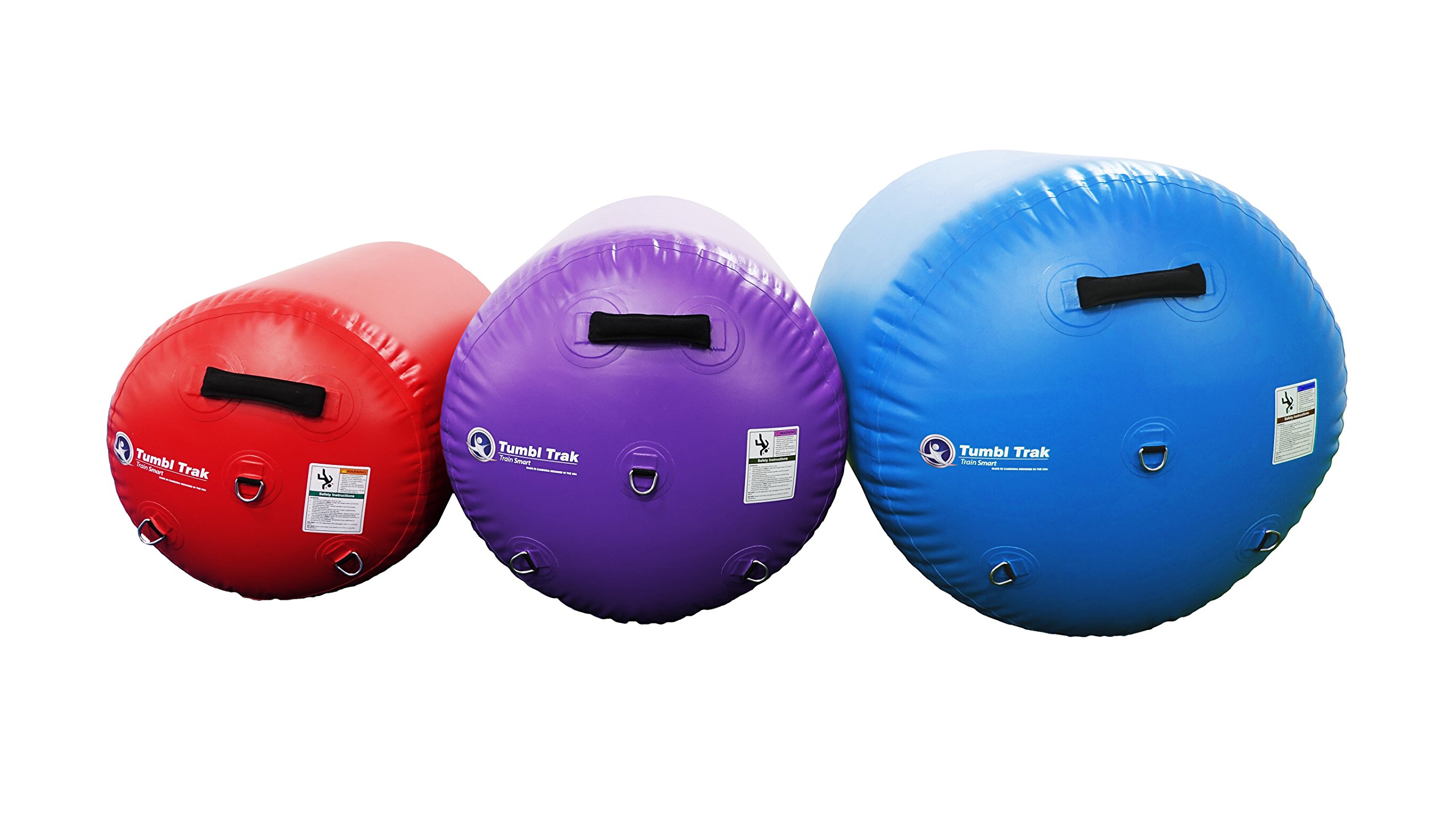 Tumbl Trak Air Barrel - Professional Commercial Grade Gymnastics Air Roller for Cheerleading & Tumbling Training - 36 Inch Diameter Red Inflatable Barrel - Perfect for Home Gyms, Cheer Practice & Gymnastics Studios