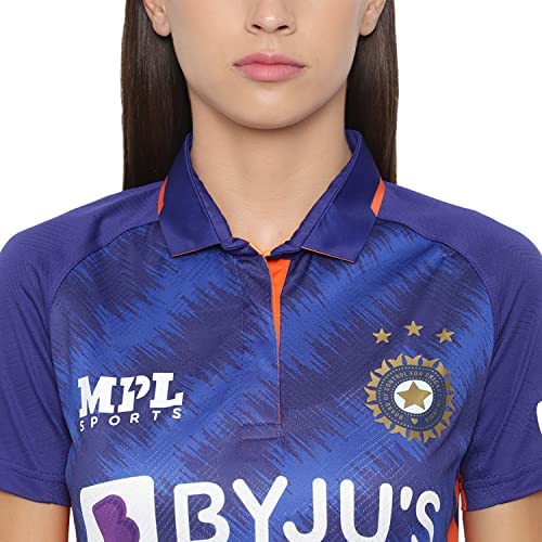 Official Team India Cricket Jersey for Women - Authentic Replica Fan Shirt - Perfect for Matches, Parties & Sports Events