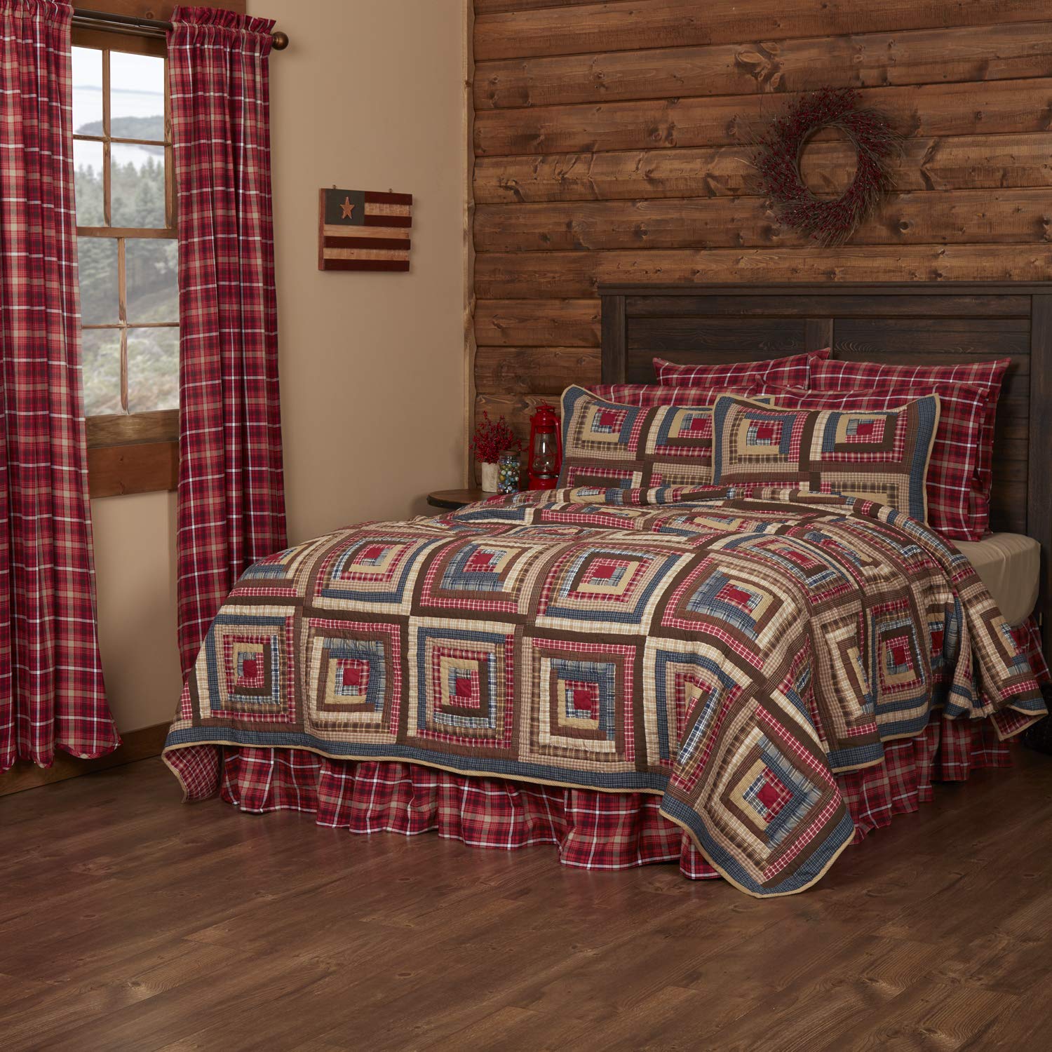 VHC Brands Braxton Navy Queen Quilt Set - 94x94 Inches Bedspread for Cozy Bedroom Decor | Perfect for Master Bedrooms, Guest Rooms & Coastal Home Styling