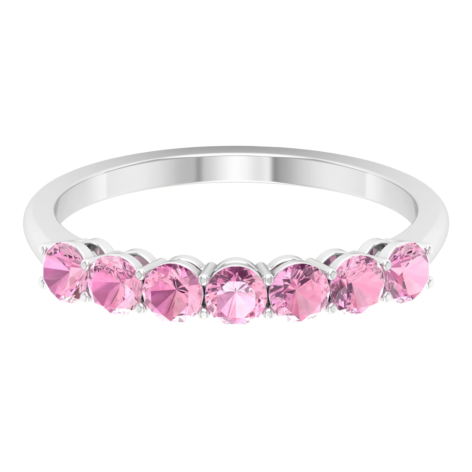 Minimalist Pink Tourmaline Ring for Women - 3/4 CT October Birthstone in 14K Solid Gold | Elegant Jewelry Gift for Anniversary, Birthday & Special Occasions