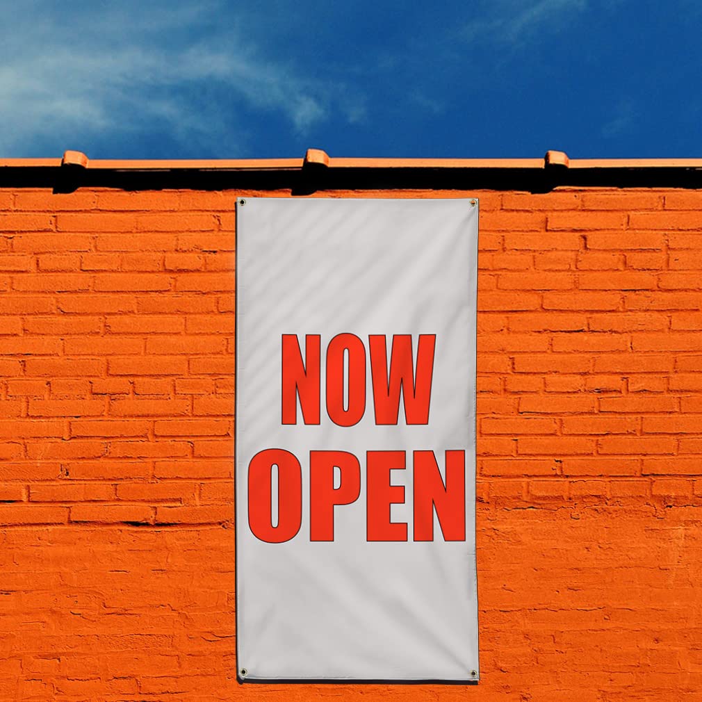 Premium Vertical Vinyl Banner - Weatherproof Outdoor Business Sign (96x48 Inches) with 8 Grommets - Available in Multiple Sizes - Ideal for Grand Openings, Yard Sales & Industrial Advertising
