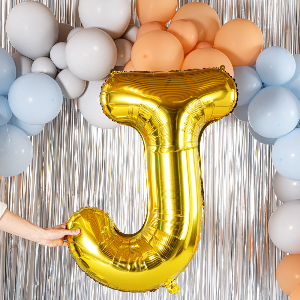 Balloonify Gold Mylar Letter J Balloon - 40 Inch Large Foil Alphabet Balloons (1 Count) for Birthday Parties, Baby Showers & Wedding Decorations