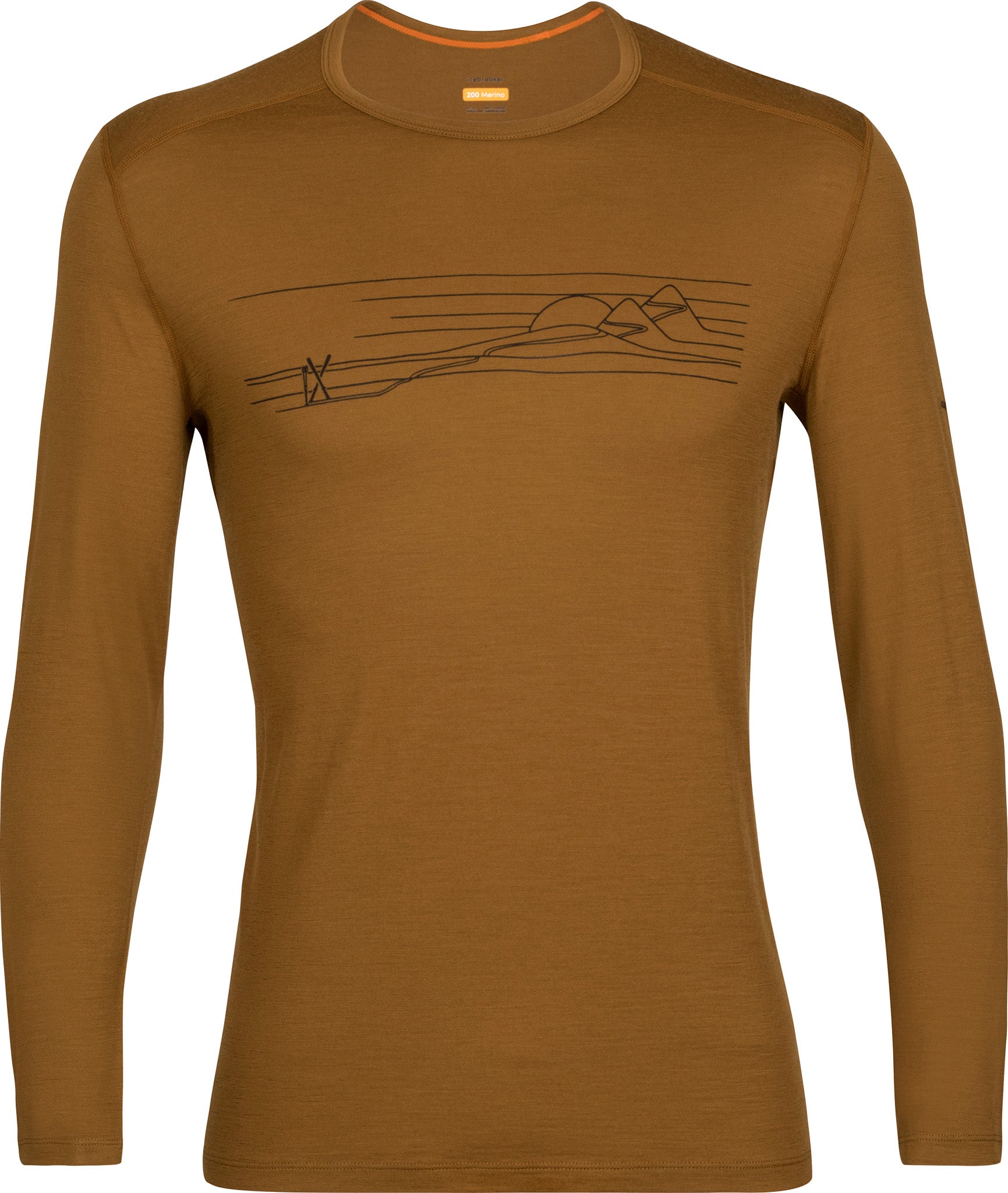 200 Oasis Men's Long Sleeve Crew Neck Baselayer Top - Moisture Wicking Thermal Underwear for Hiking, Running & Cold Weather Activities
