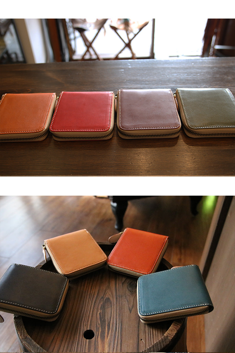 Premium Tochigi Leather Fold Wallet - Handcrafted in Japan - Slim Bifold Wallet for Men & Women - Perfect for Everyday Carry & Travel