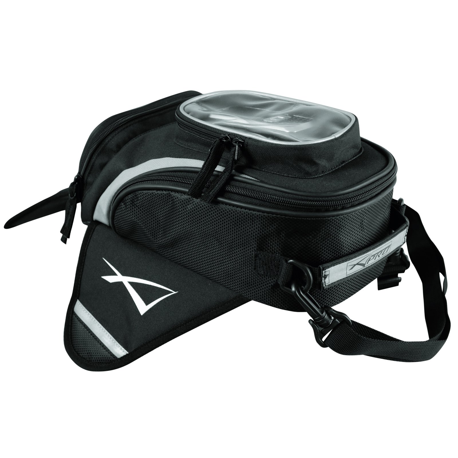 **Magnetic Motorcycle Tank Bag - Universal 2L Black Waterproof GPS & Phone Pouch for Adventure Riding & Commuting**