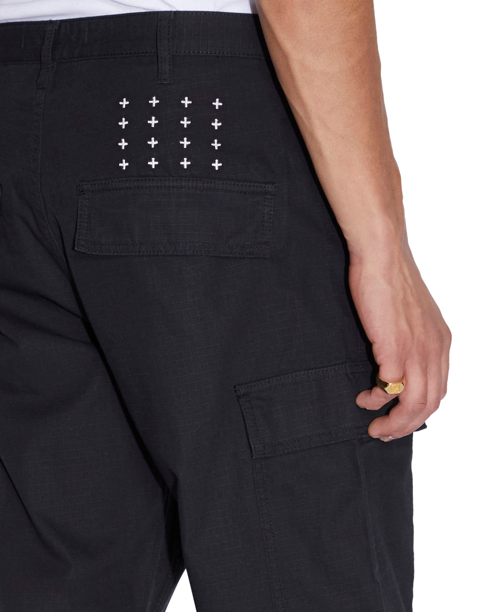 Fugitive Cargo Pants for Men - Black Tactical Work Pants with Multiple Pockets | Durable & Comfortable for Outdoor, Hiking, and Workwear