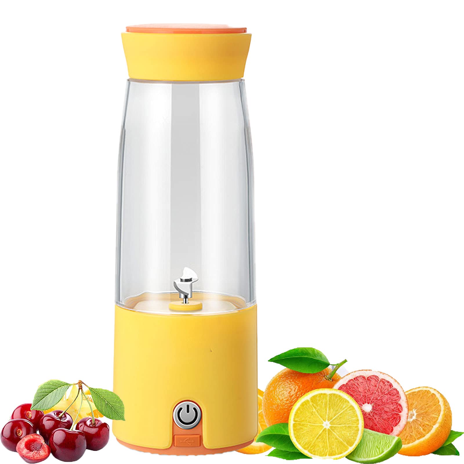 VNUWFM Mini Blender 300ML - USB Rechargeable Portable Blender for Smoothies, Shakes & Juices | Personal Small Blender with Travel Cup | Perfect for Gym, Office & Kitchen | BPA-Free Electric Fruit Mixer & Shaker Bottle