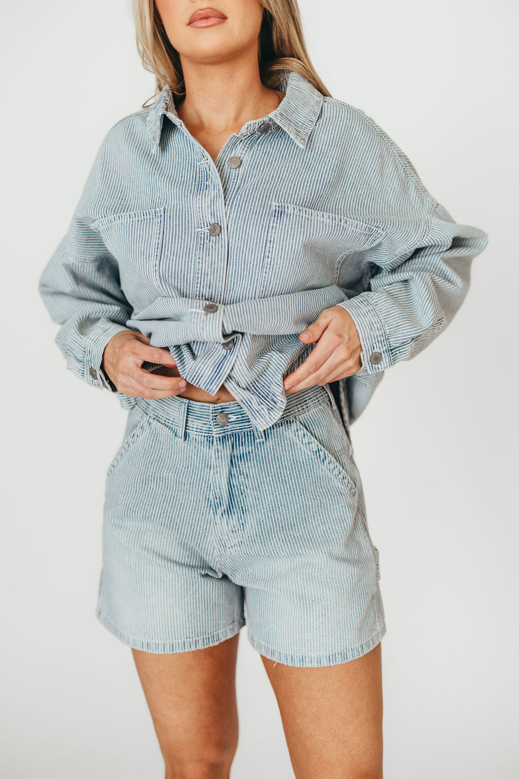Jayme Women's Denim Shorts & White Shorts - High Waisted Stretchy Comfort for Summer, Beach, and Casual Outings