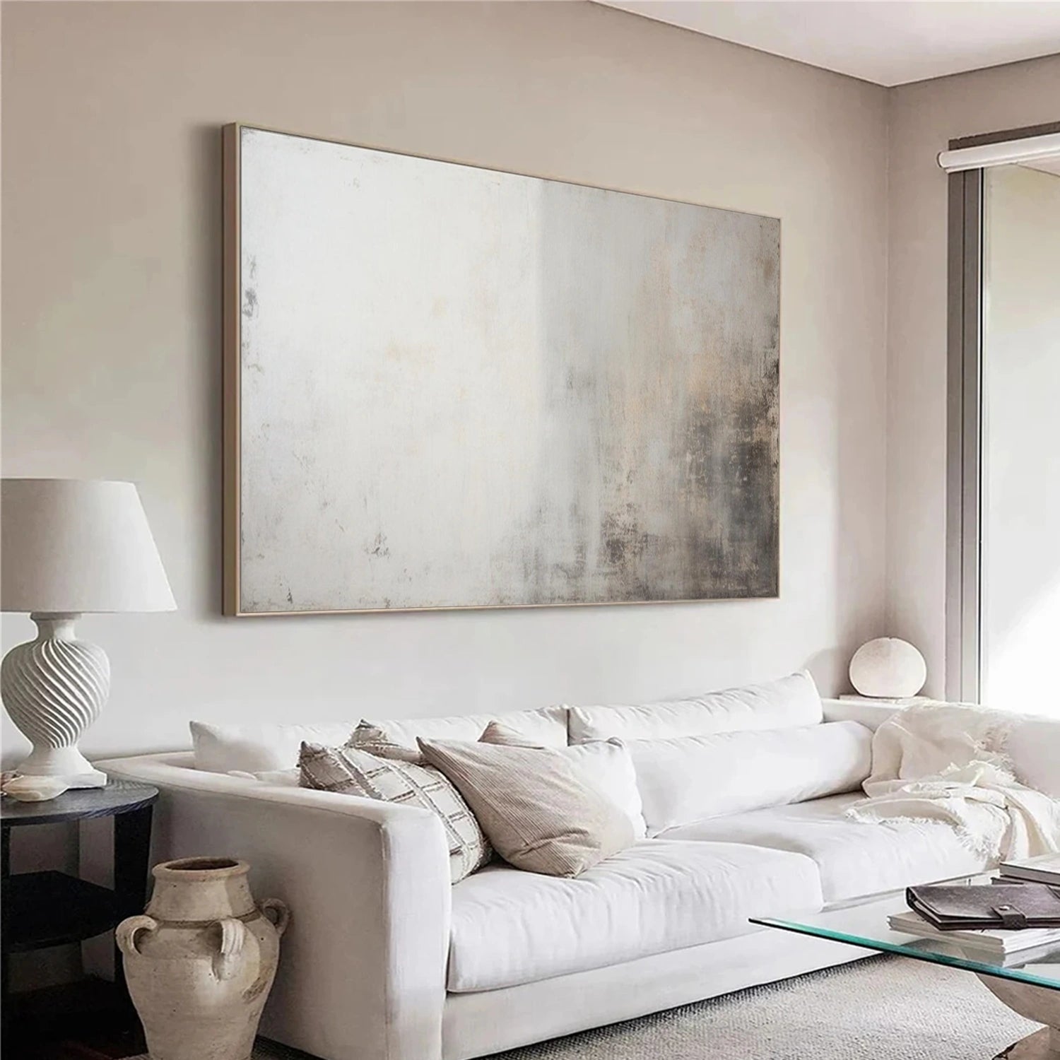Abstract Painting #AB 463 - Modern Wall Art for Home & Office Decor | Handmade Canvas Artwork for Living Room, Bedroom & Office Spaces