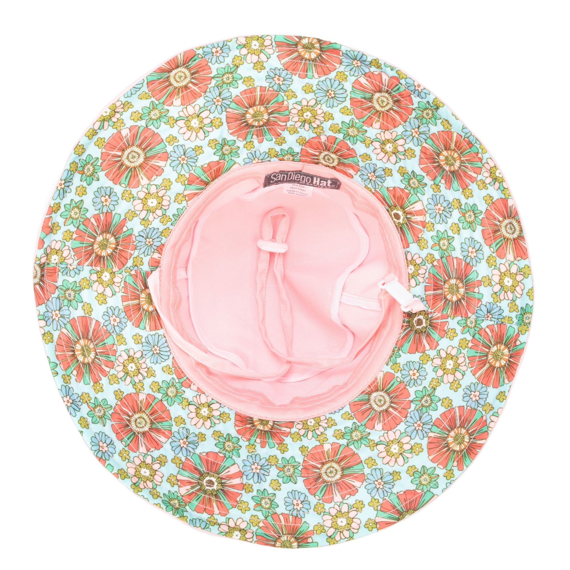 Floral Printed Kids Floppy Bucket Hat with UPF Sun Protection - Perfect for Beach, Outdoor Play & Summer Activities