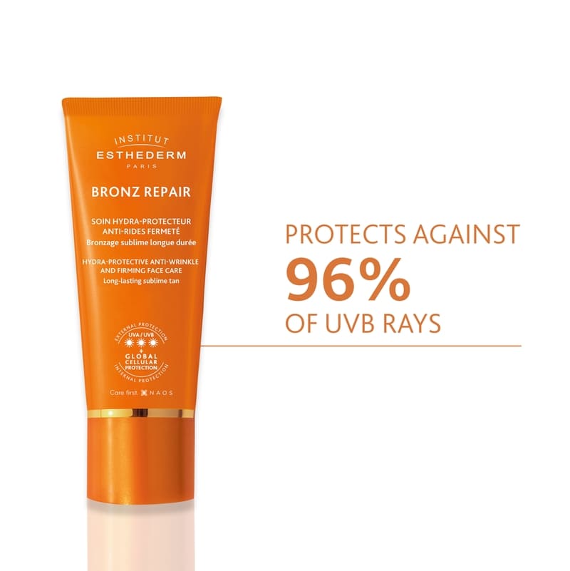 Institut Esthederm Bronz Repair Protective Anti-Wrinkle & Firming Care SPF - Sun Protection for Face & Body | Perfect for Beach, Pool & Outdoor Activities