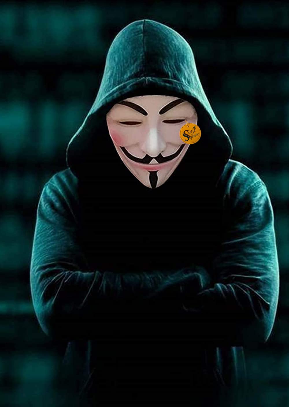 V for Vendetta Anonymous VIP Edition Sage Square White Face Mask - Perfect Fit Cosplay, Halloween Costume, Protest Accessory (Set of 3) | Fawkes Mask Inspired by Movie
