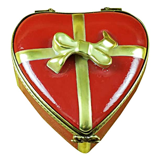 Hand-Painted Red Heart Limoges Box with Chocolates - Romantic Gift for Valentine's Day, Anniversary & Special Occasions