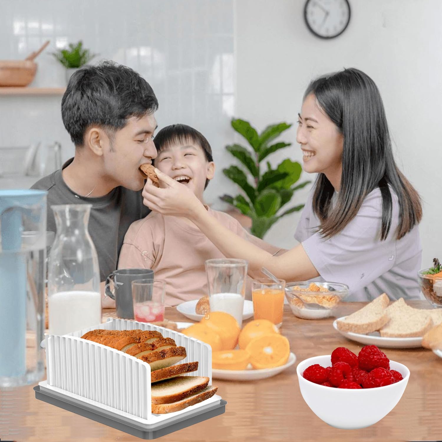 Premium Bread Slicer - Adjustable Width & Foldable Cutting Guide for Perfect Homemade Bread Slices | Durable Kitchen Tool for Baking, Sandwiches & Toast | Ideal for Home Bakers & Bread Lovers