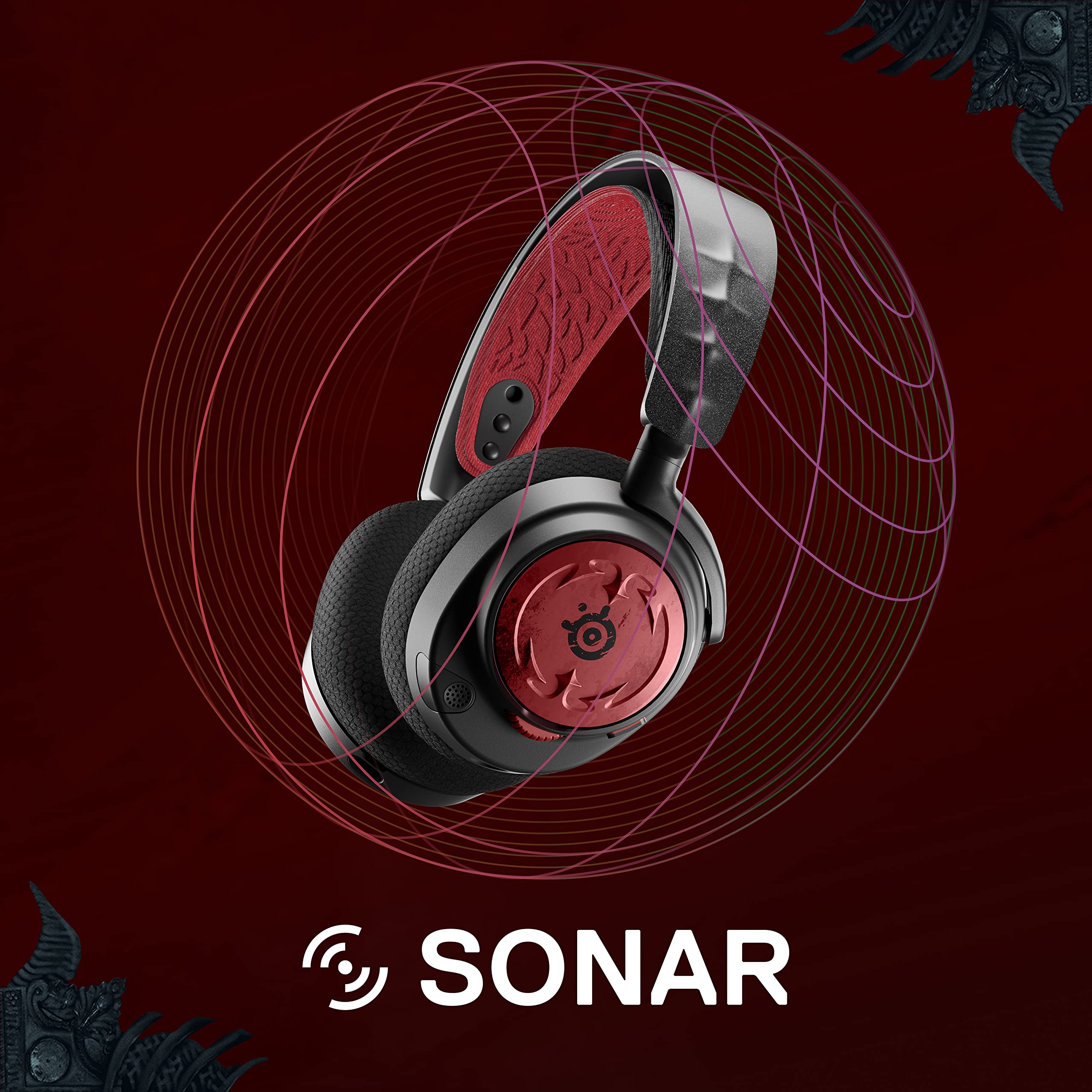 SteelSeries Arctis Nova 7 Wireless Gaming Headset - Multi-Platform (PC, PS5, Mac, Switch, Mobile) with Bluetooth & 38-Hour Battery - Diablo IV Edition with Free In-Game Item - Perfect for Competitive Gaming, Streaming & All-Night Play Sessions