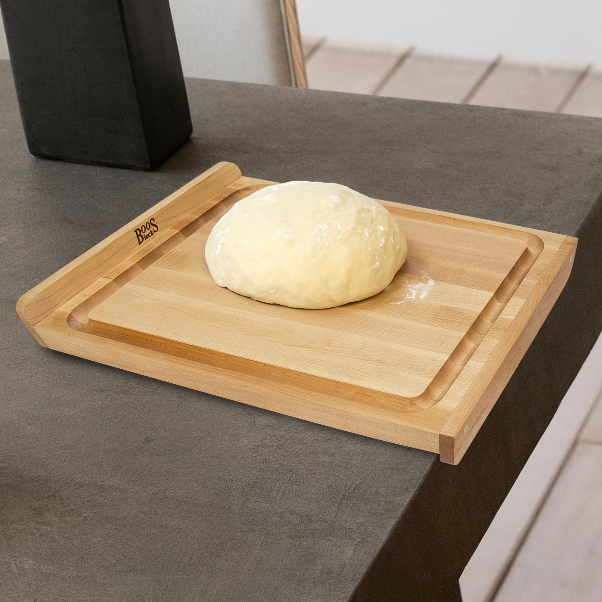 John Boos Large Reversible Maple Wood Cutting Board with Juice Groove - 1.25-Inch Thick, 23.75
