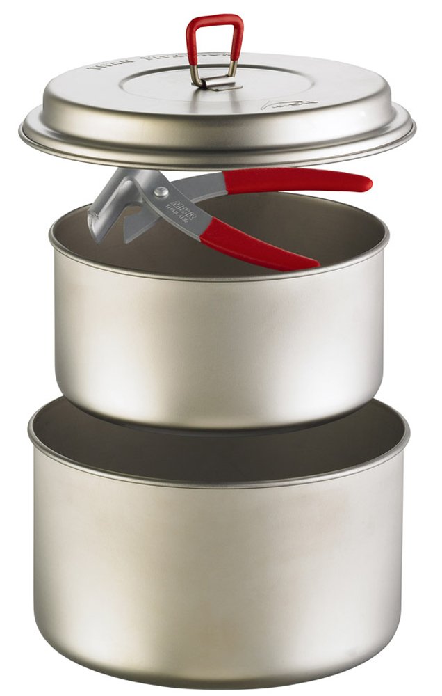 MSR Titan 2 Ultralight Titanium Backpacking Pot Set - Lightweight Camping Cookware for Backpacking, Hiking & Outdoor Adventures - Perfect for Solo or Duo Campers