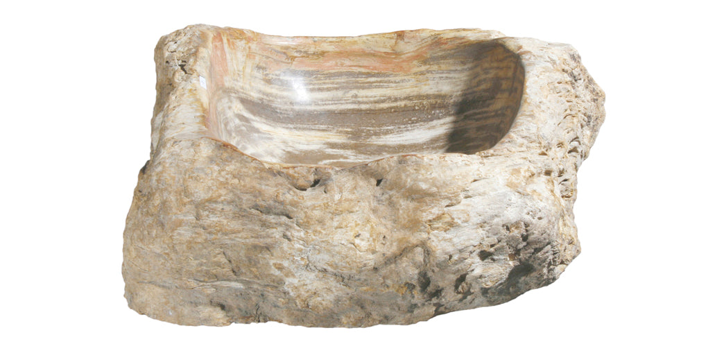 Natural Petrified Wood Sink - 20-25 Inch Bathroom Vanity - Unique Stone Basin for Rustic & Modern Home Decor - Perfect for Bathroom, Kitchen, or Outdoor Living Spaces