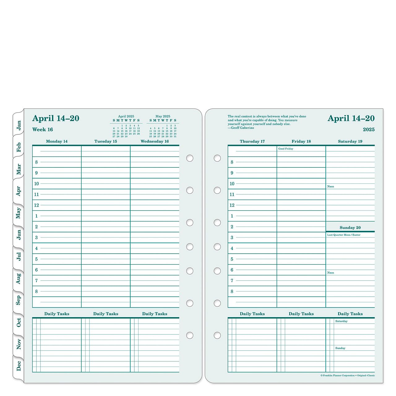 FranklinCovey Weekly Planner 2025-2026 - Classic Ring-Bound Organizer with Monthly & Daily Pages | Perfect for Professionals, Students & Productivity Enthusiasts | Office, School & Home Use