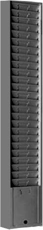 Endure Model 168 Steel Wall Mounted Time Card Rack - 25 Pocket Gray Time Sheet Organizer for Office, Factory & Warehouse Use