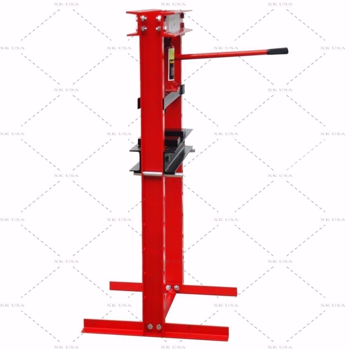 12 Ton Hydraulic Shop Press with H-Frame & Steel Plates - Heavy Duty Floor Press for Metalworking, Woodworking, and Automotive Repair (Works with Hydraulic Jack)