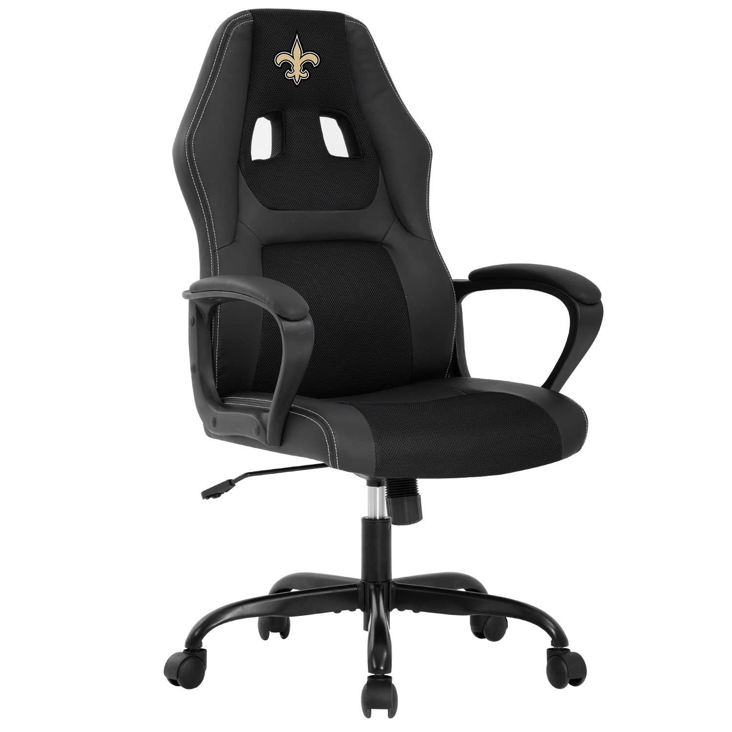 Ergonomic PU Leather Office Chair with Lumbar Support - Adjustable PC Gaming & Executive Desk Chair for Home Office (Black) - Perfect for Long Work Hours, Gaming Sessions & Remote Work Comfort